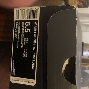 Nike  blue suede Air Force 1  07 prom suede grade school